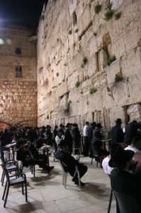 Jews praying at the Western Wall