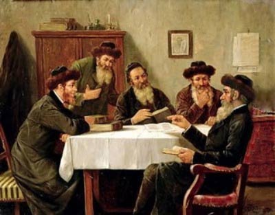 Jews Studying Torah Together