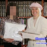 Shoshanah Shear and Orphan Kallah Receiving Gifts from Chessed Ve'Emet