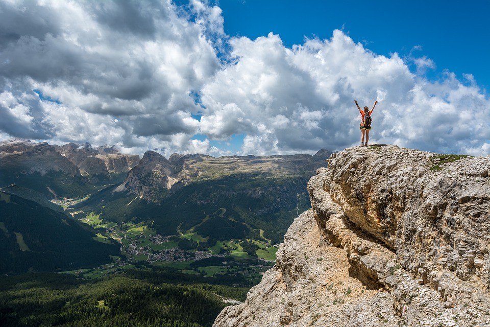 Man on Top of Mountain