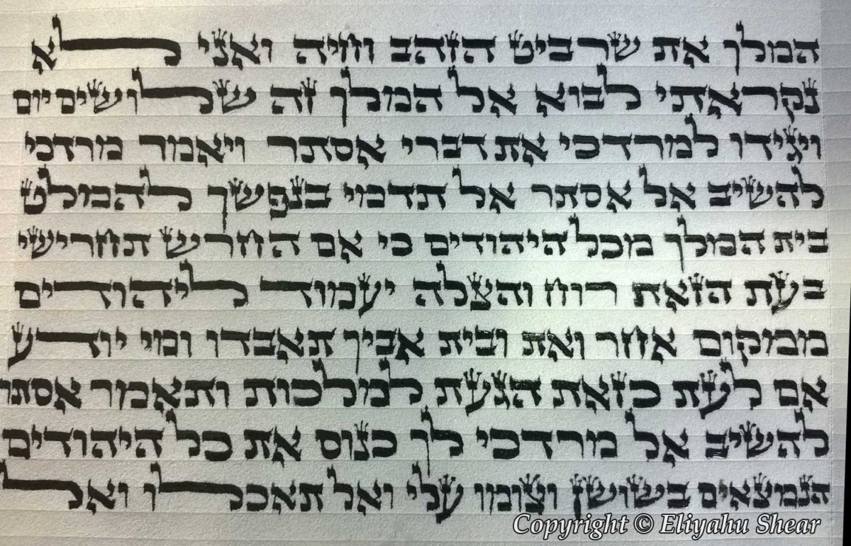 Part of Megillah - Practice work - Eliyahu Shear - My Journey to Become a Sofer Part 5!