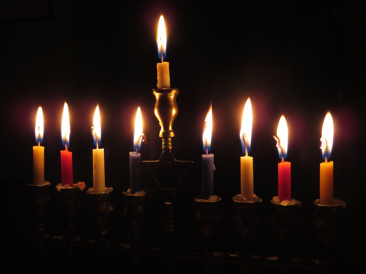 Chanukah Menorah and Candles
