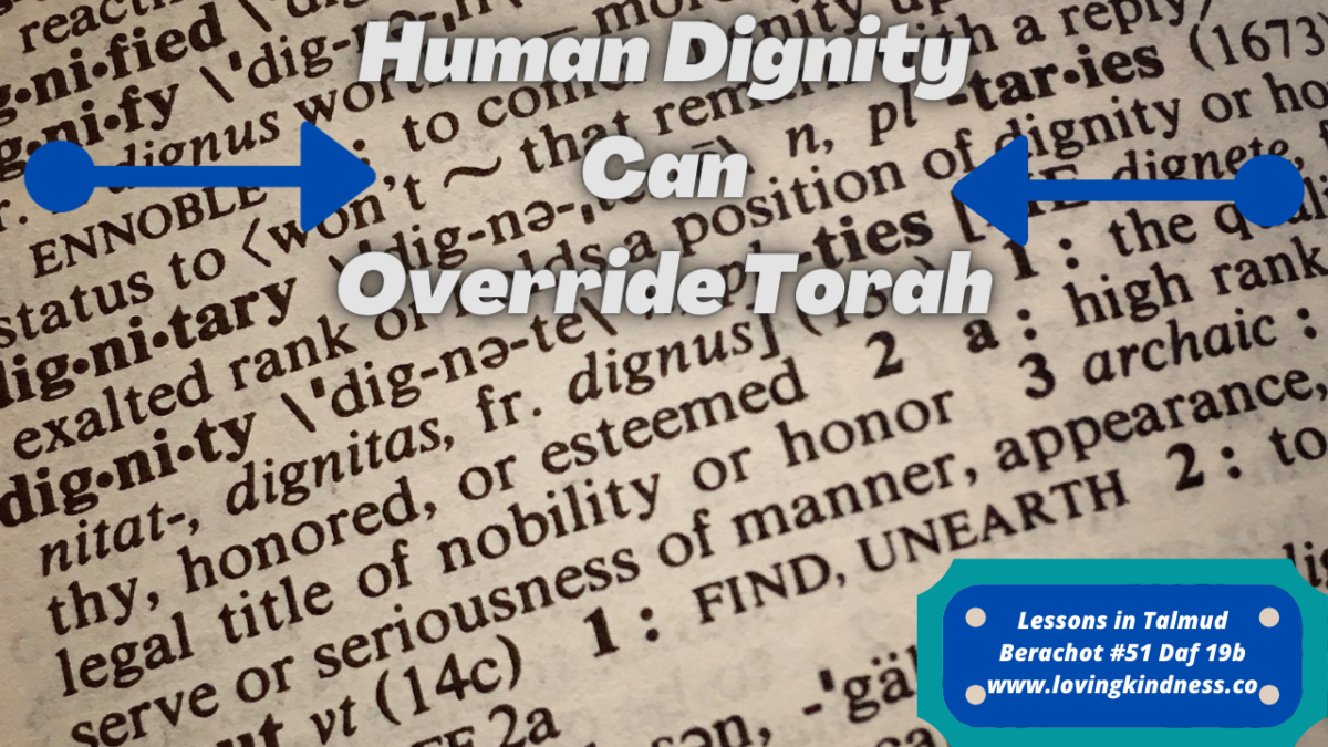 Learn Talmud – Berachot #51 Daf 19b (Koren Talmud Bavli) [Human Dignity Can Override Torah]