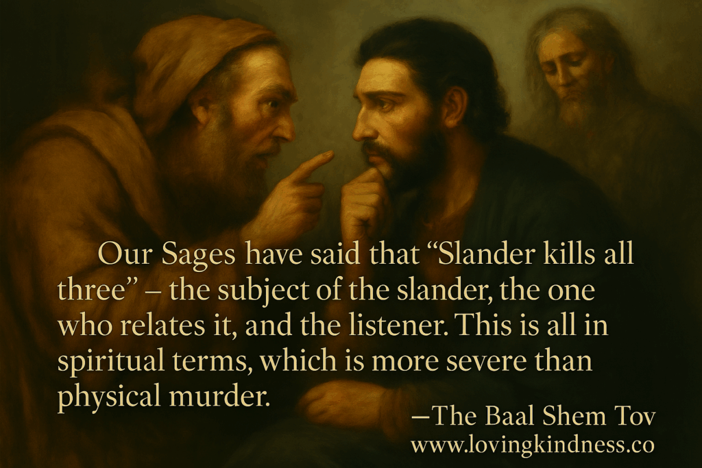 Baal Shem Tov -- Slander kills three