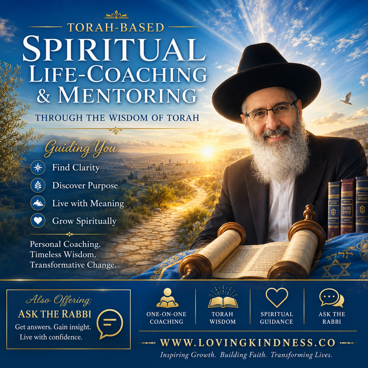Online Spiritual Life-Coaching and Mentoring and Ask the Rabbi