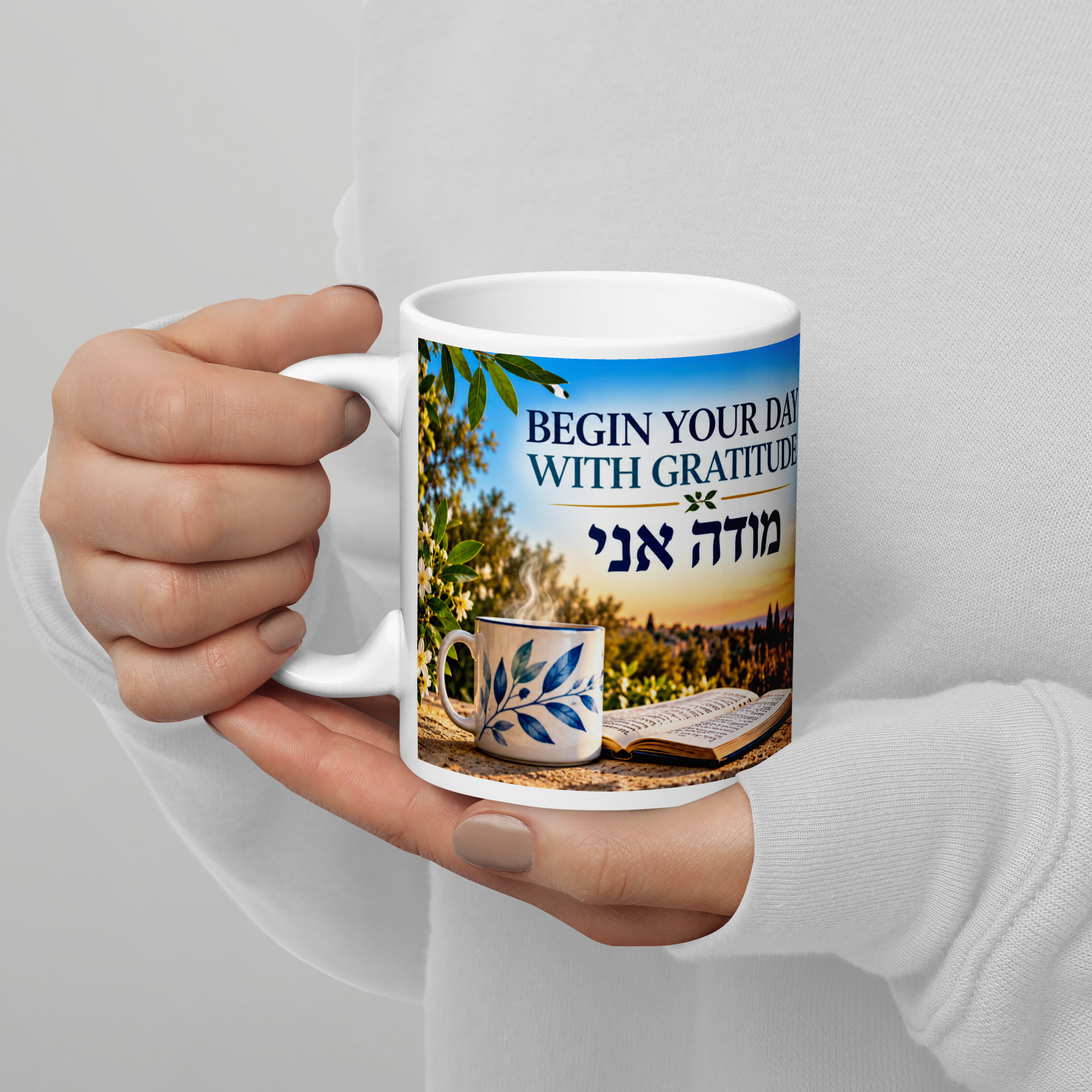 Begin Your Day With Gratitude – Modeh Ani Mug - Image 4