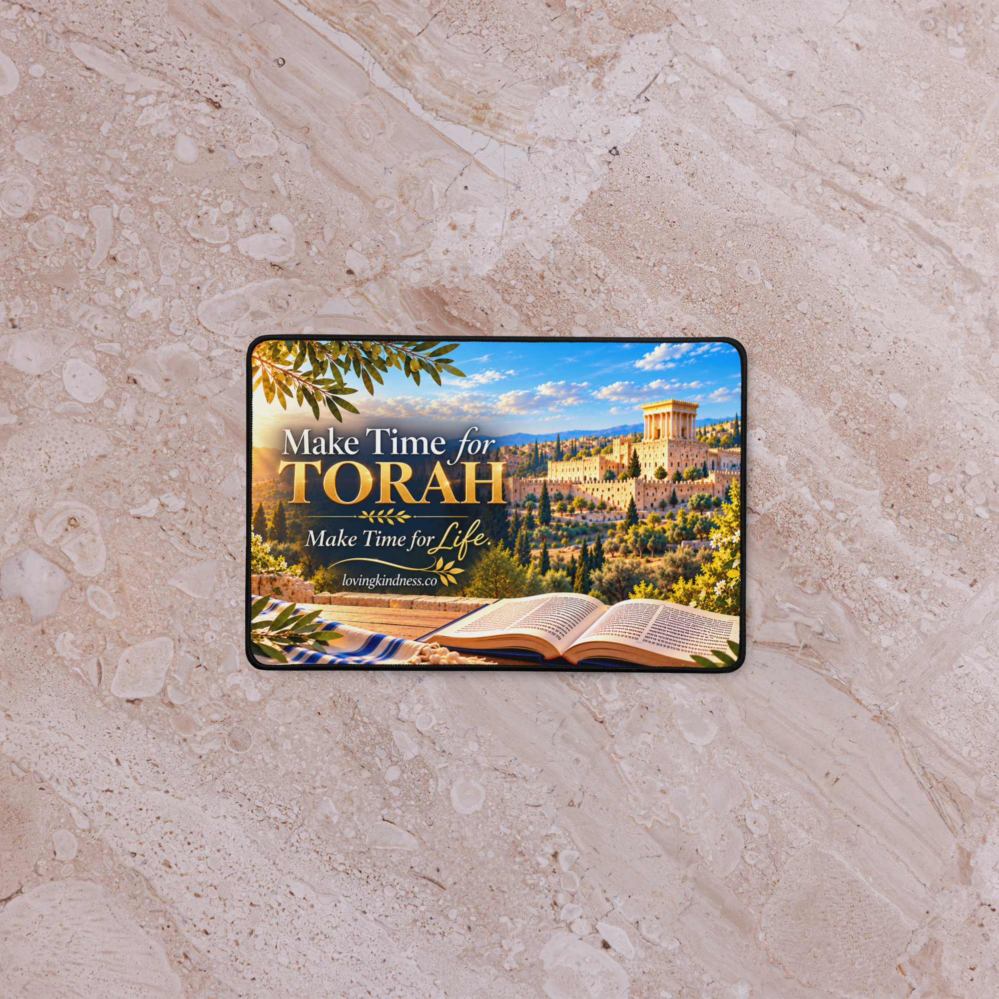 Make Time for Torah – Inspirational Desk Mat - Image 4