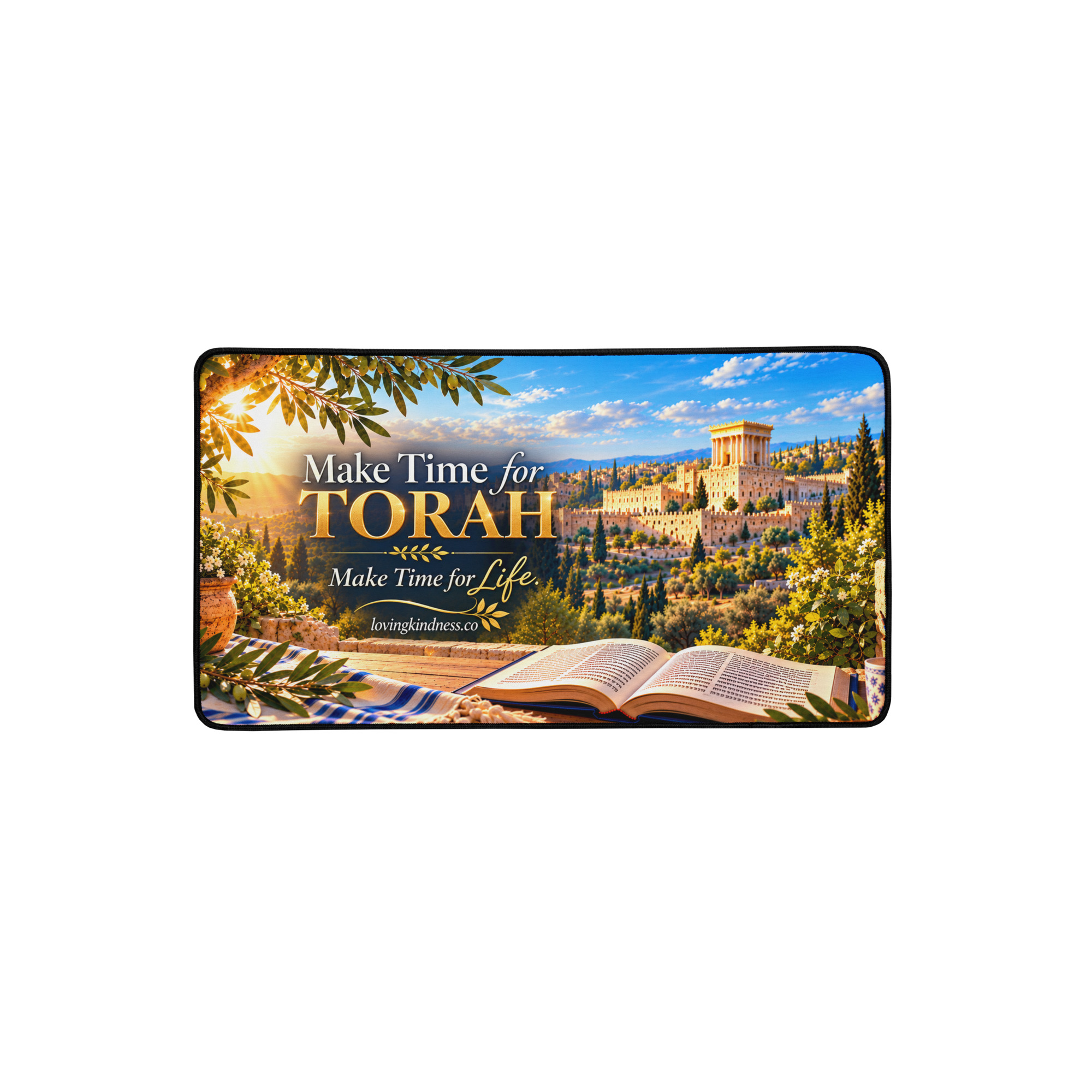 Make Time for Torah – Inspirational Desk Mat - Image 2