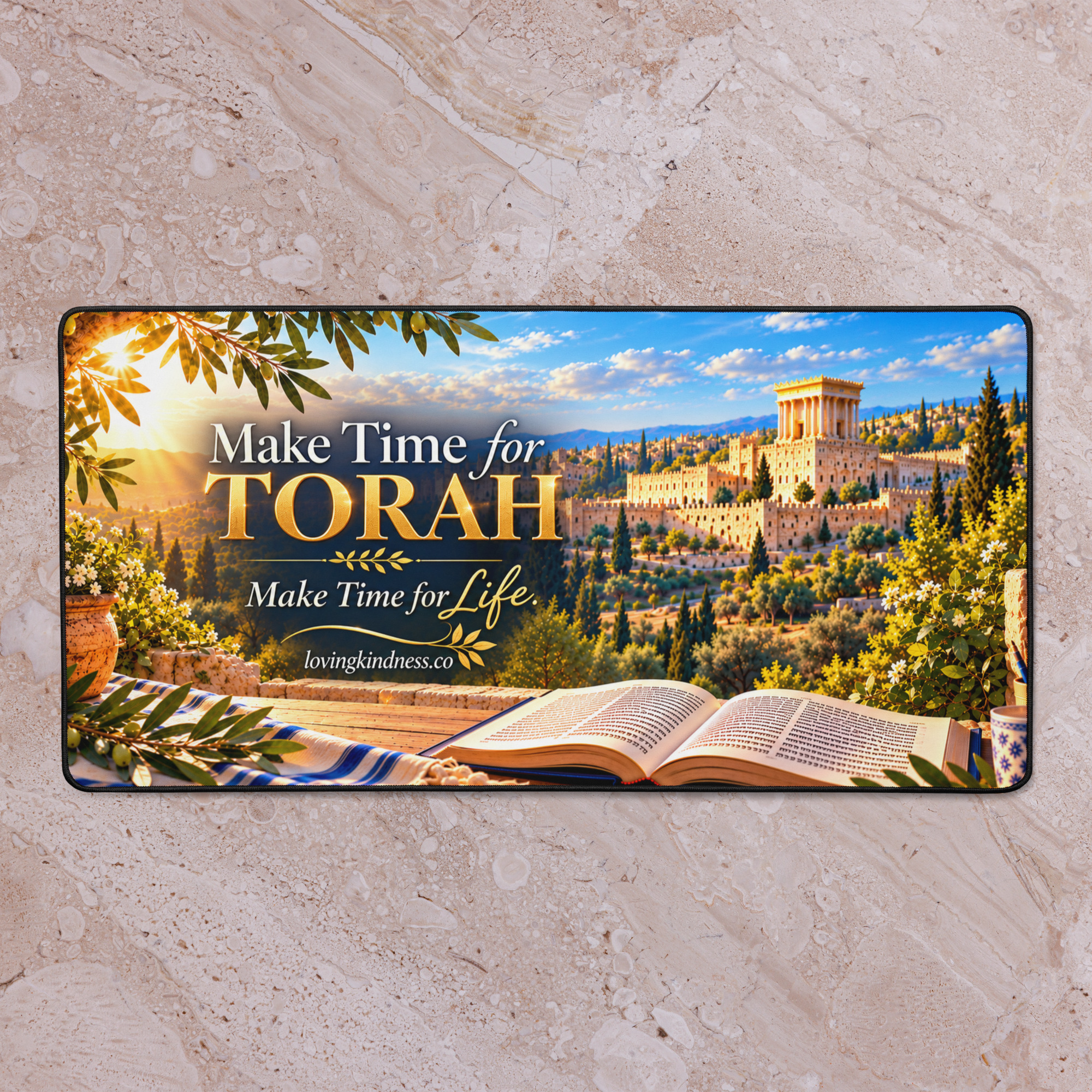 Make Time for Torah – Inspirational Desk Mat - Image 5