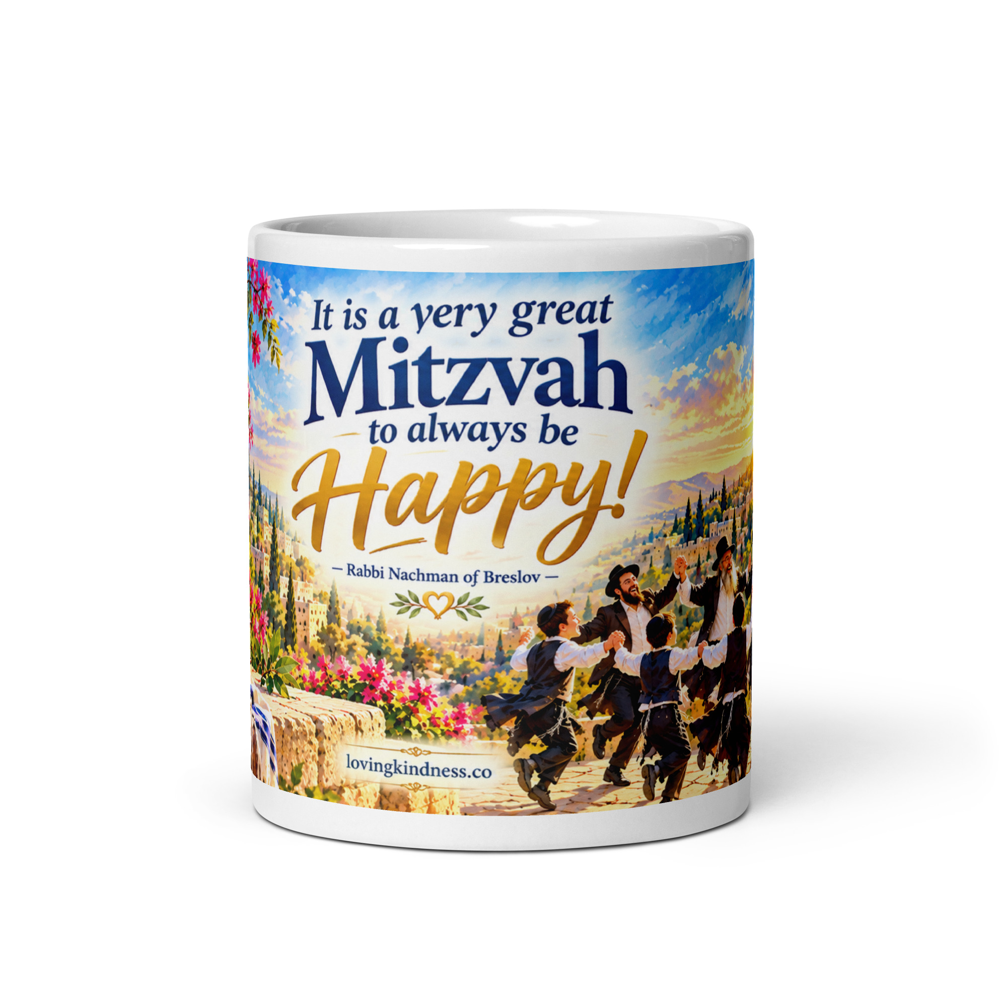 Always Be Happy! – Rebbe Nachman of Breslov | Inspirational Mug - Image 2