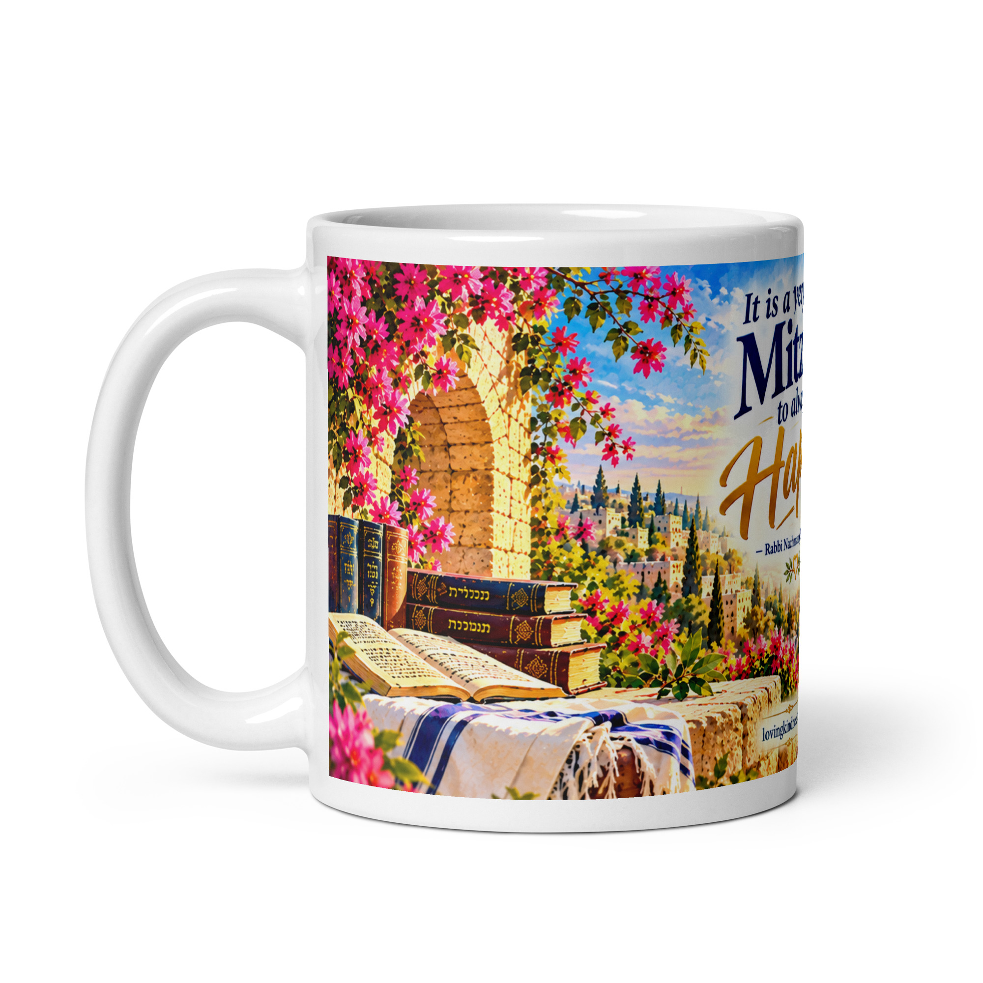 Always Be Happy! – Rebbe Nachman of Breslov | Inspirational Mug - Image 3